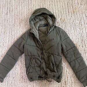 Ralph Lauren Kids Olive Puffer Jacket
